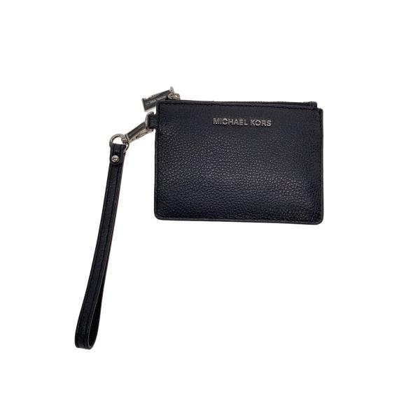 MICHAEL KORS◆カードケース/レザー/BLK/無地/レディース/JS-2110