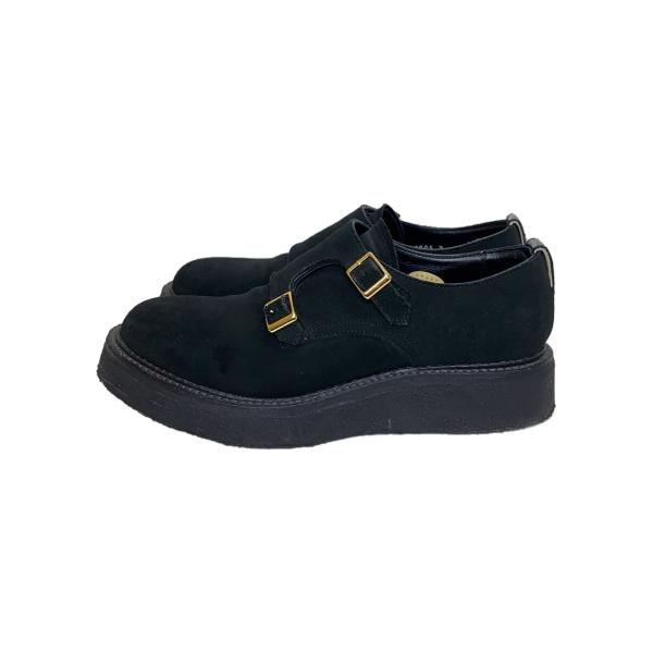 KIDS LOVE GAITE◆ドレスシューズ/7/ブラック/ダブルモンク//