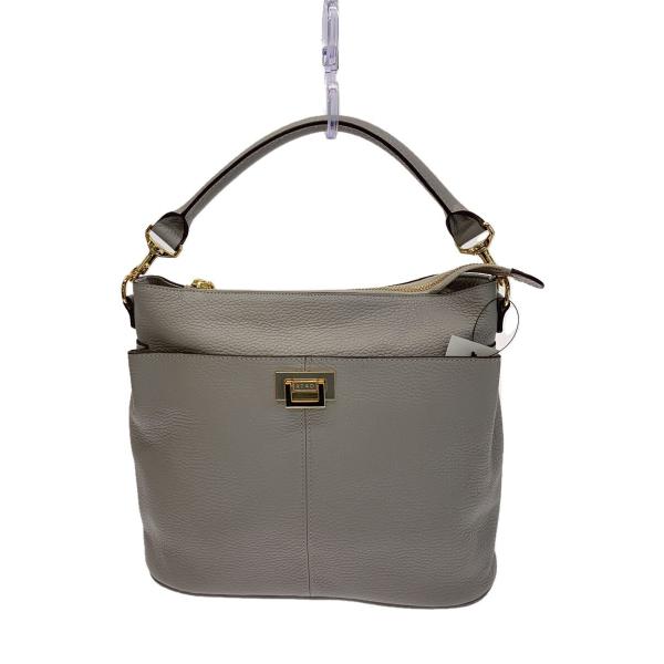 ATAO◆ショルダーバッグ/レザー/GRY/グレー無地