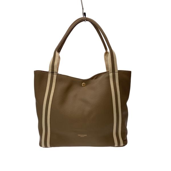 TREASURE TOPKAPI◆トートバッグ/牛革/BEG/501-06-00001-00-13/...