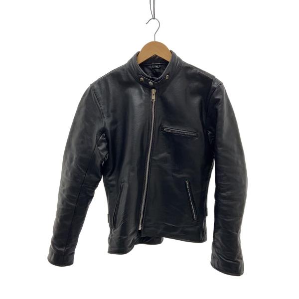 FREEDOM◆レザージャケット・ブルゾン/40/レザー/BLK