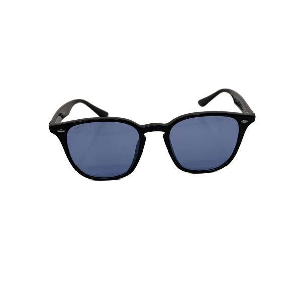 Ray-Ban◆サングラス/ウェリントン/プラスチック/BLK/BLU/メンズ/RB4258F