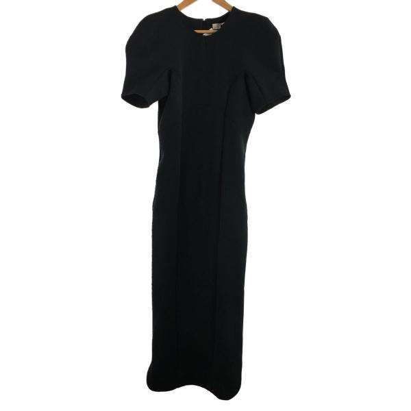 AMERI◆半袖ワンピース/M/ポリエステル/BLK/無地/02310560240//