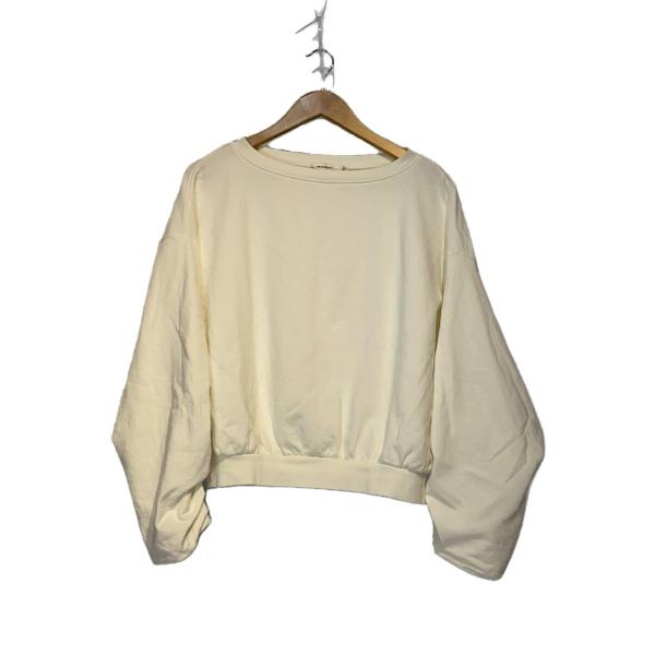 MOUSSY◆スウェット/FREE/ポリエステル/WHT/無地/010HAH80-6111