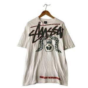 STUSSY◆Tシャツ/L/コットン/WHT//