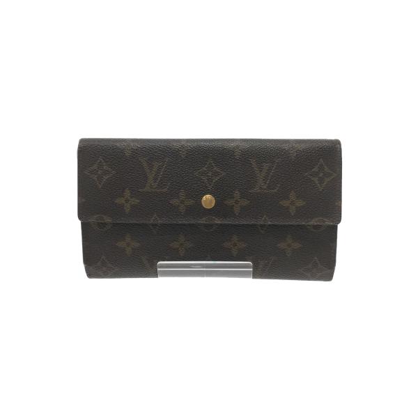 LOUIS VUITTON◆ポルト・トレゾールインターナショナル_モノグラム_BRW/PVC/BRW...