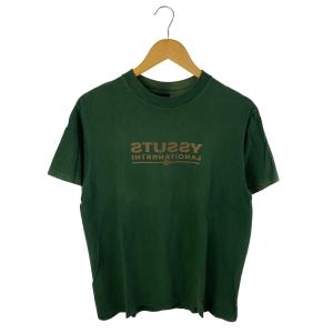 STUSSY◆oldstussy/紺タグ/90s/シングルステッチTシャツ/M/コットン/GRN