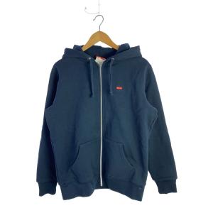 Supreme◆ジップパーカー/M/コットン/NVY/無地/Small Box Thermal Zip Up Sweat
