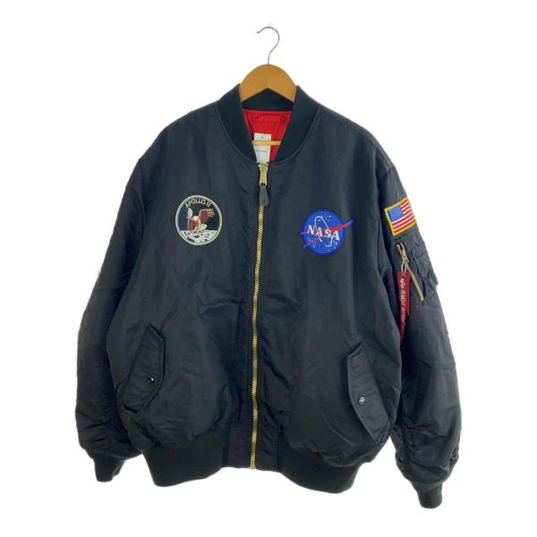 ALPHA INDUSTRIES◆5L MA-1 NASA フライトジャケット/BLK/0615-0...