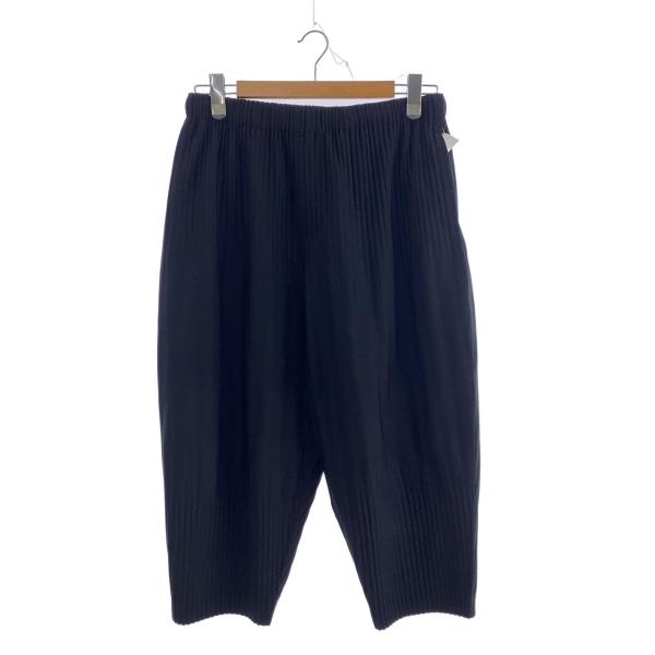 HOMME PLISSE ISSEY MIYAKE◆プリーツテーパードパンツ/ボトム/2/ポリエステ...
