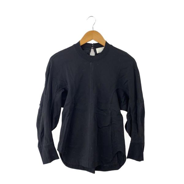 mame kurogouchi◆長袖Tシャツ/1/コットン/BLK/MM23PS-JS733//