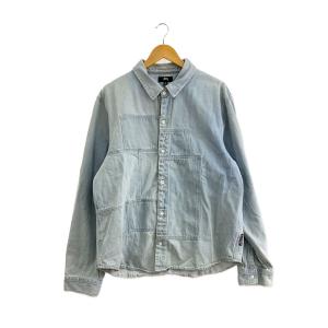 STUSSY◆21AW/WEBSTER SHIRT/デニムシャツ/XL/コットン/IDG