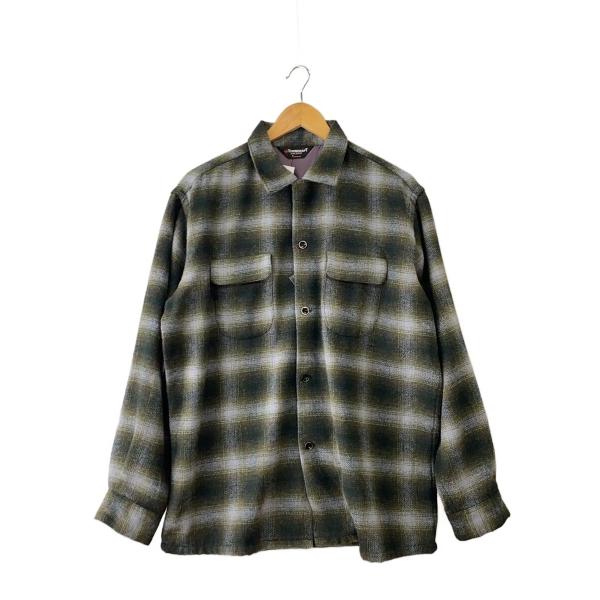 TOWN CRAFT◆WOOL CHECK LOOP COLLAR SHIRTS/M/GRN/チェッ...
