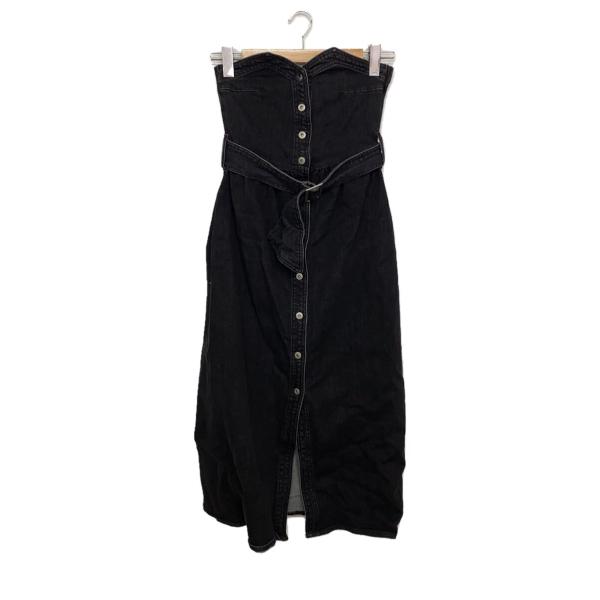 AMERI◆ワンピース/S/デニム/BLK/無地/0191520320