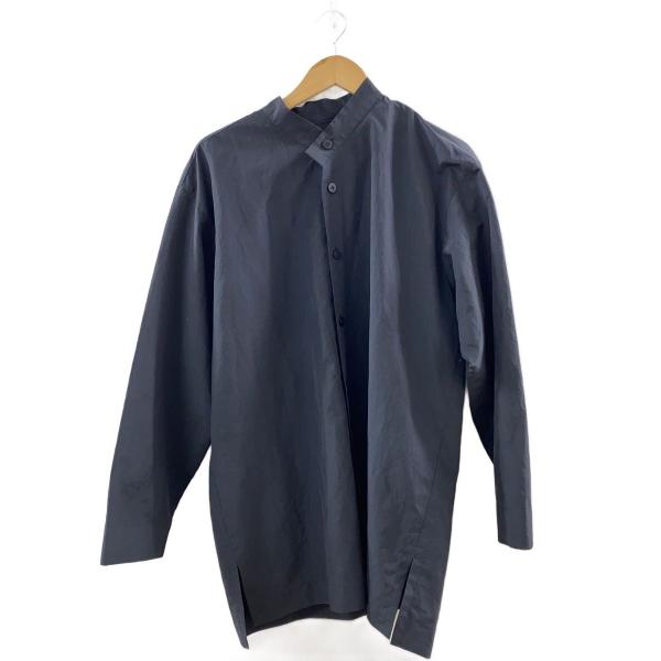 HOMME PLISSE ISSEY MIYAKE◆長袖シャツ/3/ポリエステル/BLK/無地/HP...