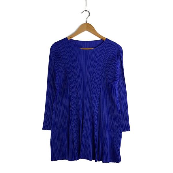 PLEATS PLEASE ISSEY MIYAKE◆クルーネックワンピース/長袖ワンピース/3/ポ...
