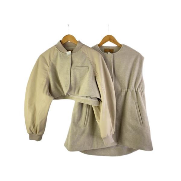 AMERI◆ブルゾン/S/ポリエステル/BEG/02320620380