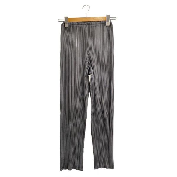 PLEATS PLEASE ISSEY MIYAKE◆プリーツパンツ/ボトム/1/ポリエステル/GR...