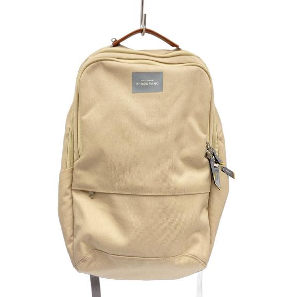 COLE HAAN◆ZERO GRAND CITYBAG 2WAY/リュック/ナイロン/BEG/無地