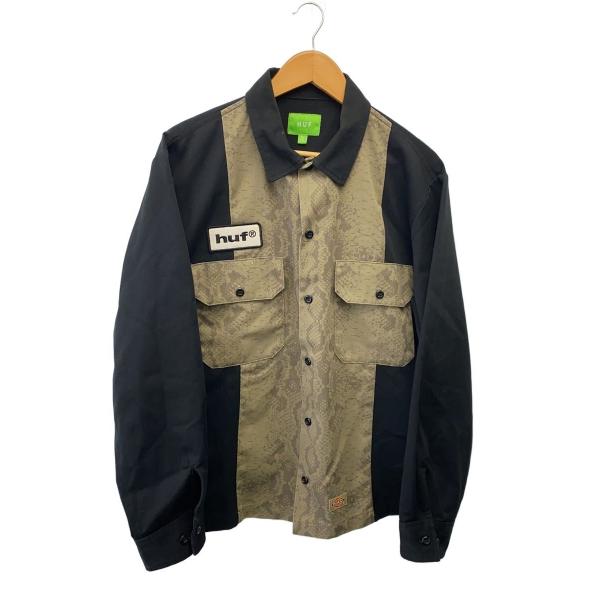 HUF◆長袖シャツ/XL/ポリエステル/22AW PYTHON SERVICE LS SHIRT