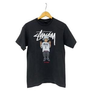 STUSSY◆×APPLEBUM/Tシャツ/M/コットン/BLK/プリント