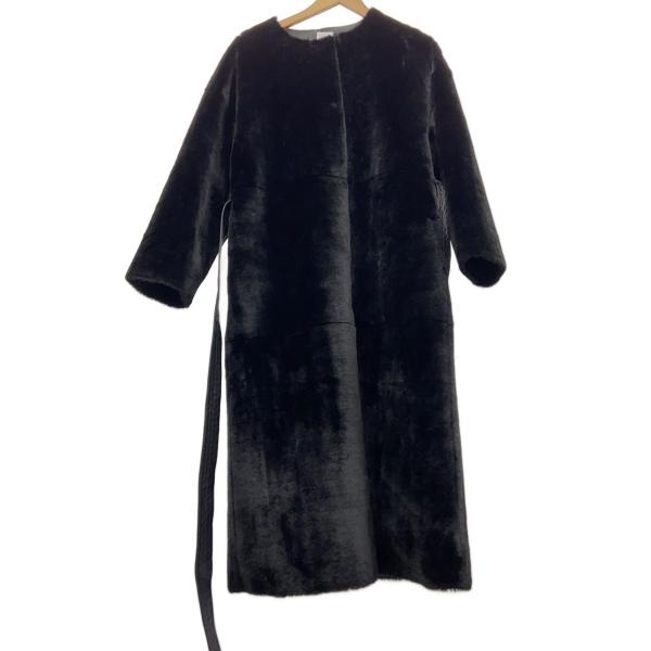 AMERI◆コート/FREE/ポリエステル/BLK/無地/01120730920