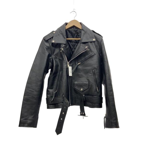 FREEDOM◆ダブルライダースジャケット/44/牛革/BLK//