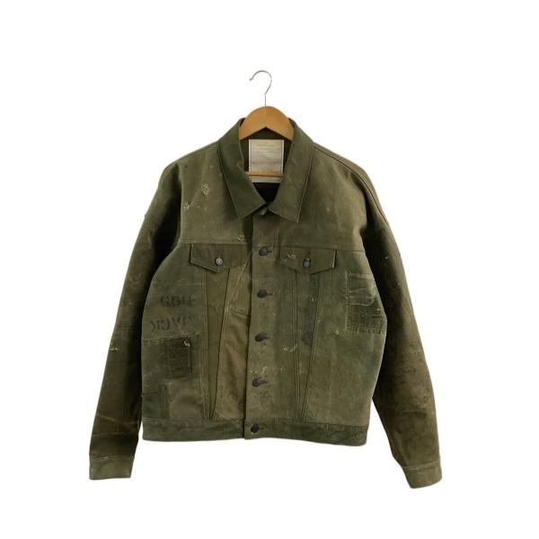 READYMADE◆OVERSIZEWORKJACKET/ミリタリージャケット/--/コットン/KH...
