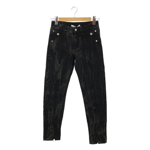 GIVENCHY◆Panel Detail Split Hem Jeans/34/デニム/BLK/B...