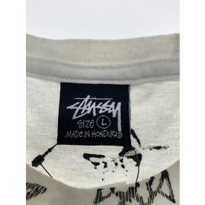 STUSSY◆Tシャツ/L/コットン/WHT/総柄の詳細画像2