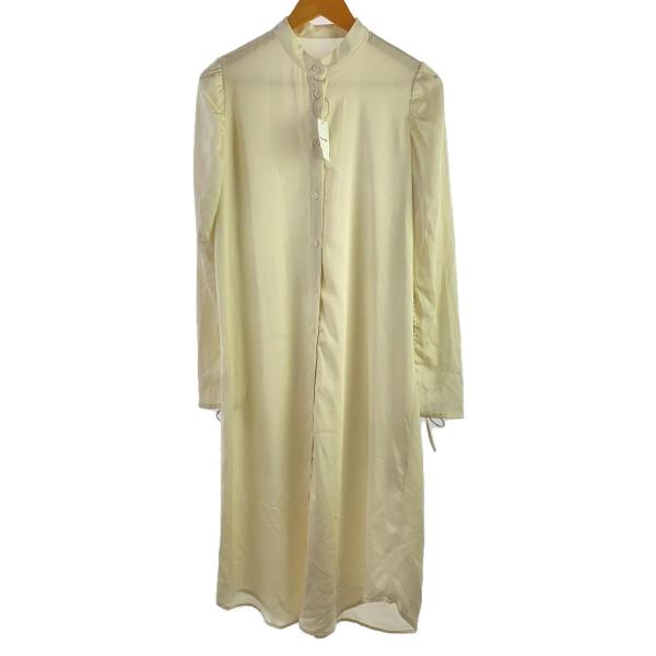 AMERI◆長袖ワンピース/S/ポリエステル/BEG/無地