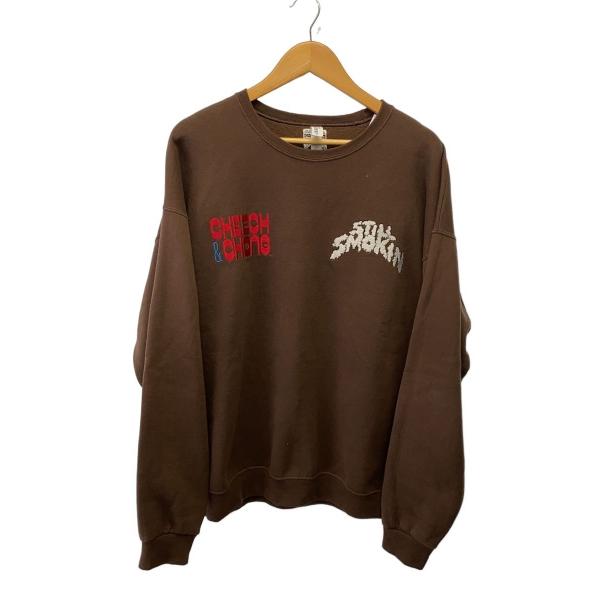 Still Smokin/CHEECH&amp;CHONG/スウェット/XL/コットン/ブラウン