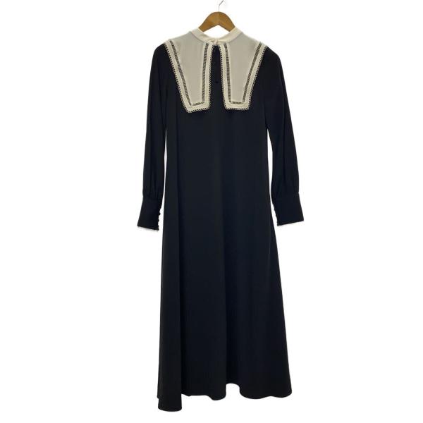 AMERI◆長袖ワンピース/M/ポリエステル/BLK/無地/02120530830