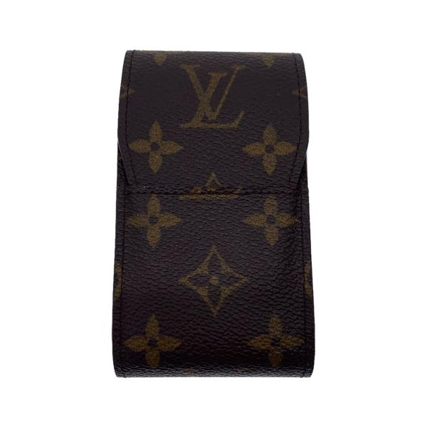 LOUIS VUITTON◆エテュイ・シガレット_モノグラム・キャンバス_BRW/PVC/BRW/総...