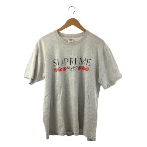 Supreme◆Tシャツ/L/コットン/WHT/21SS/MILANO Tee/白/グレー/ホワイト/ロゴ//