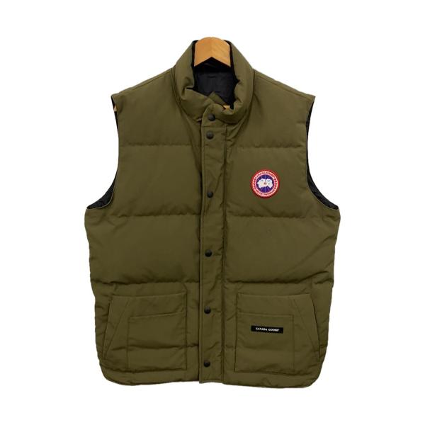 CANADA GOOSE◆ダウンベスト/S/ポリエステル/カーキ/4154M/フリースタイル クルー...