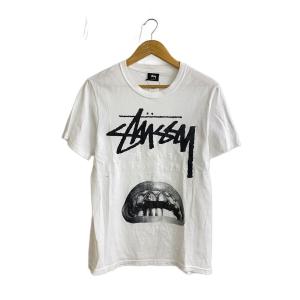 STUSSY◆×Rick Owens/World Tour Collection T-Shirt/Tシャツ/S/コットン/ホワイト//