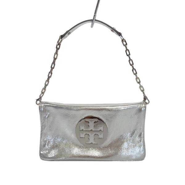 TORY BURCH◆ショルダーバッグ/チェーンストラップ/SLV