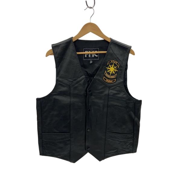 FMC/レザーベスト/ワッペンカスタム/44/レザー/BLK