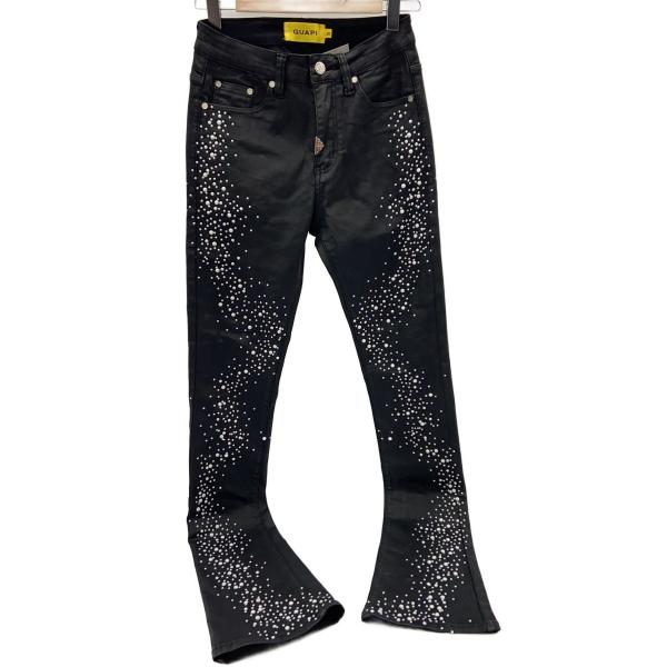 GUAPI◆STAPPY SKY DENIM/フレア/スキニー/ボトム/28/コットン/