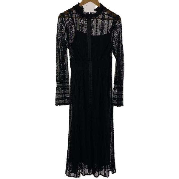 AMERI◆長袖ワンピース/M/ナイロン/BLK/01310520870