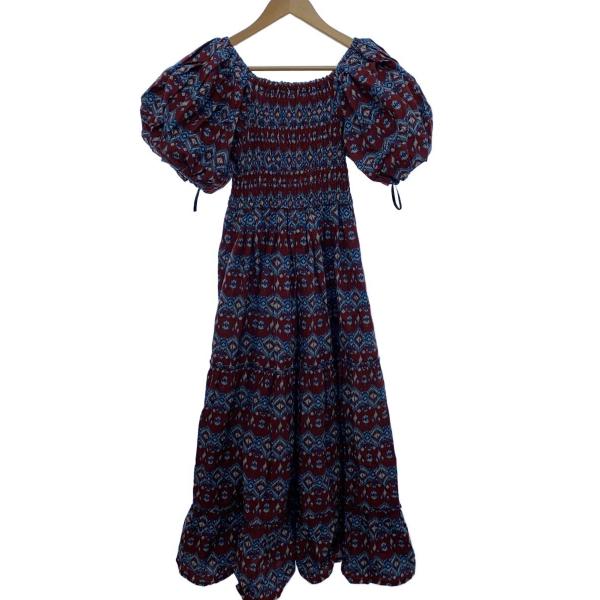 AMERI◆24SS/MEDI REBECCA OFF SHOULDER DRESS/S/ボルドー/...