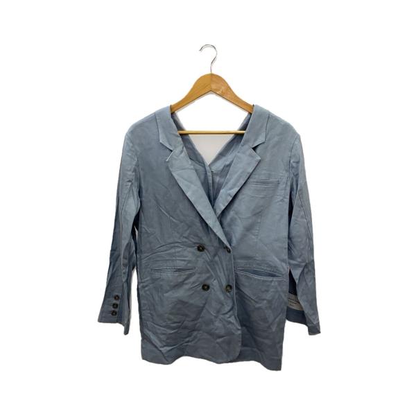 AMERI◆テーラードジャケット/M/レーヨン/BLU/01010650601