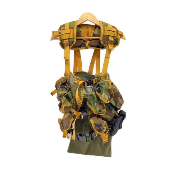 US.ARMY◆BEARING TACTICAL LOAD VEST/ポリエステル/カモフラ