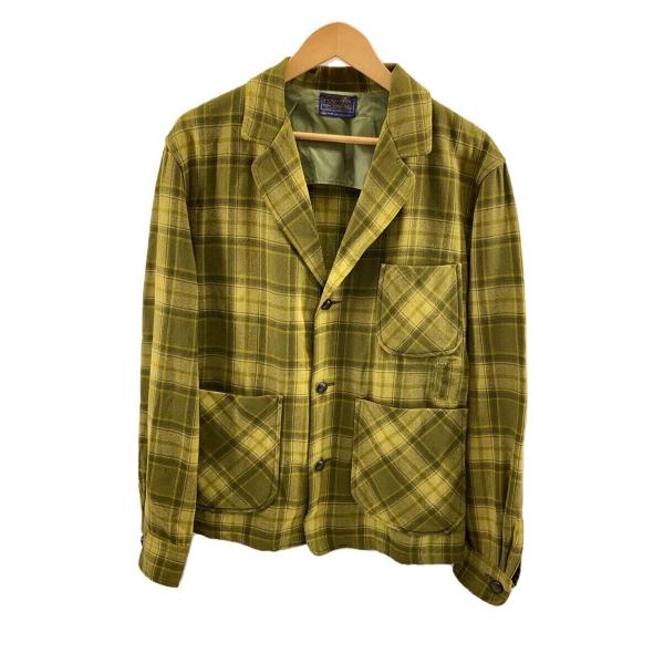 PENDLETON◆テーラードジャケット/L/ウール/GRN/チェック//