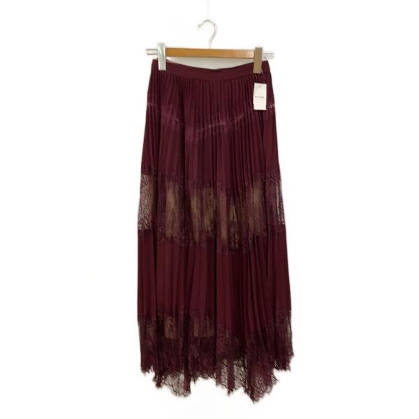 AMERI◆ロングスカート/M/ポリエステル/RED/02020930360