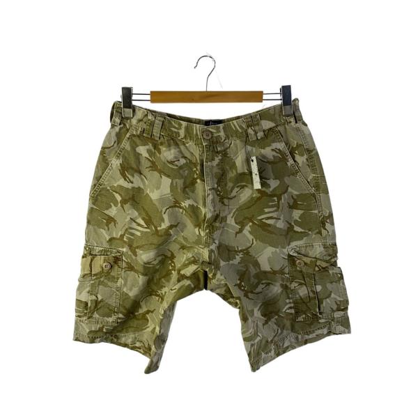 STUSSY◆ショートパンツ/80s/紺タグ/USA製/34/コットン/KHK/カモフラ/ハーフパン...
