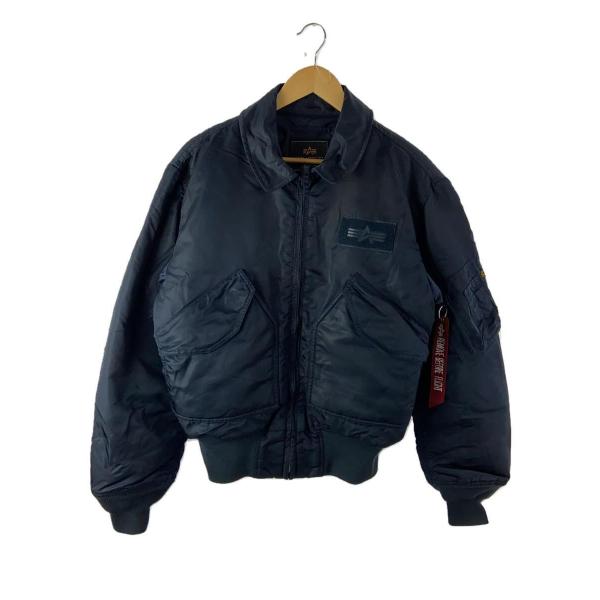 ALPHA INDUSTRIES◆ミリタリージャケット/S/ナイロン/BLK/2030-467