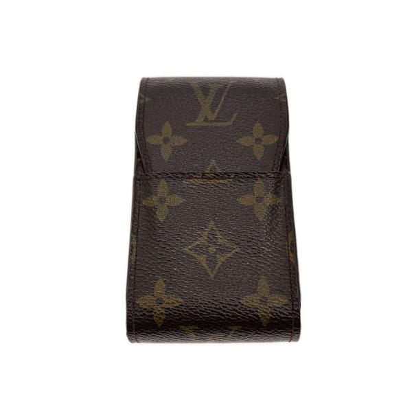 LOUIS VUITTON◆エテュイ・シガレット_モノグラム・キャンバス/PVC/BRW/総柄/メン...