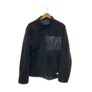 STUSSY◆フリースジャケット/L/ポリエステル/BLK